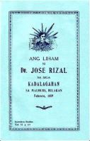 Ang Liham Ni Dr. Rizal Sa Mga Kadalagahan Sa Malolos, Bulakan (Rizal, 1889 in Epistolario Rizaliano vol. 2)