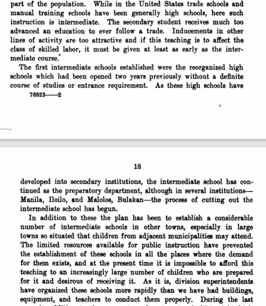 File:AR 1906 Intermediate school in the process of cutting out in Malolos as it develops to a secondary school.png