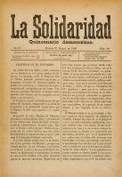 La Solidaridad: Quincenario Democratico, 1889-1895